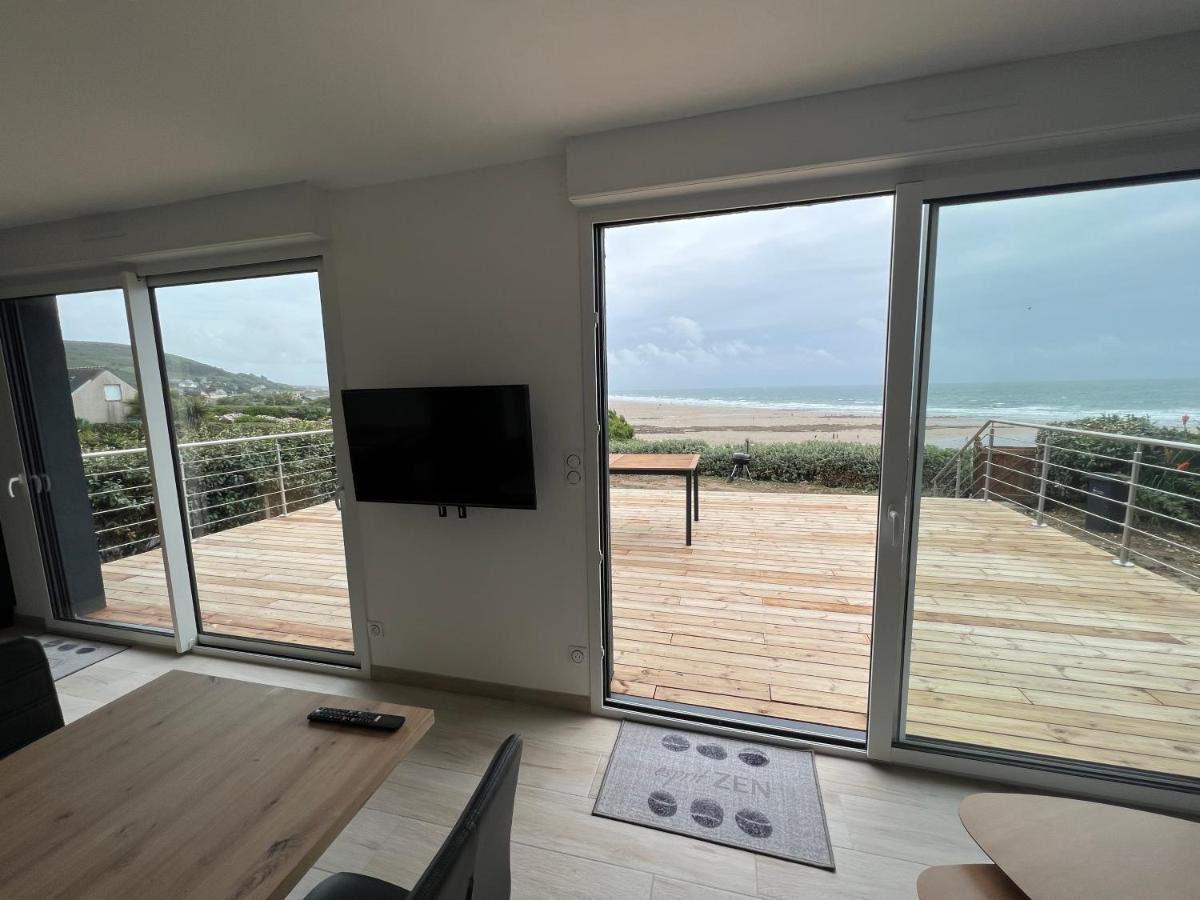 Le Bruit Des Vagues Villa Les Pieux Екстериор снимка